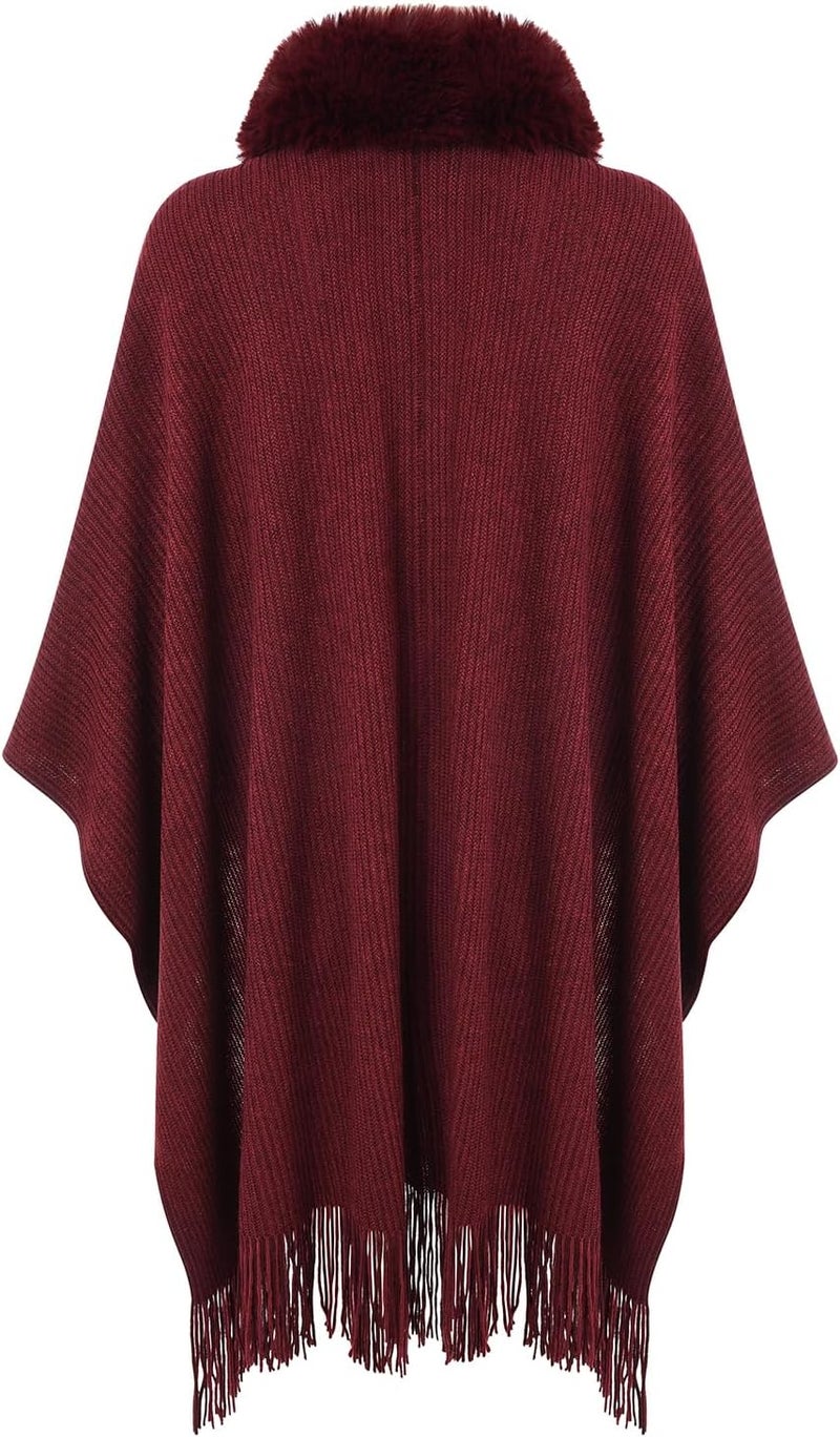 Ferand Shawl Wraps for Women, Cozy Lightweight Poncho Cape with Pockets, Warm for Fall Winter Travel - Image 2